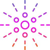 Firework Line Gradient Icon Design vector
