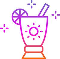 Cocktail Line Gradient Icon Design vector