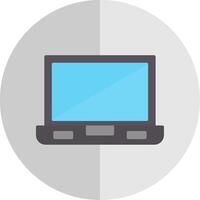 Laptop Screen Flat Scale Icon Design vector