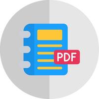 Pdf Flat Scale Icon Design vector