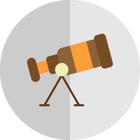 Telescope Flat Scale Icon Design vector