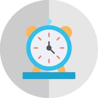 Alarm Clock Flat Scale Icon Design vector