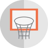 baloncesto aro plano escala icono diseño vector