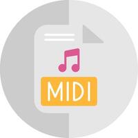 midi plano escala icono diseño vector