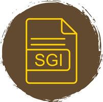 SGI File Format Line Gradient Icon Design vector