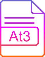 At3 File Format Line Gradient Icon Design vector