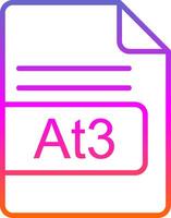 At3 File Format Line Gradient Icon Design vector