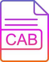 CAB File Format Line Gradient Icon Design vector