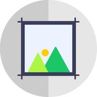 Crop Flat Scale Icon Design vector