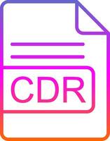 cdr archivo formato línea degradado icono diseño vector