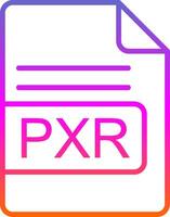 pxr archivo formato línea degradado icono diseño vector