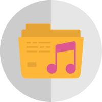 music Flat Scale Icon Design vector