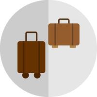 Suitcases Flat Scale Icon Design vector