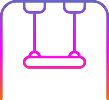 Swing Line Gradient Icon Design vector