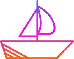 Boat Line Gradient Icon Design vector