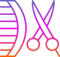barbería línea degradado icono diseño vector