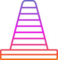 Traffic Cone Line Gradient Icon Design vector