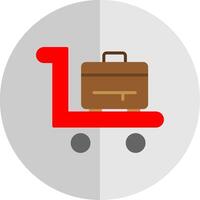 Trolley Flat Scale Icon Design vector