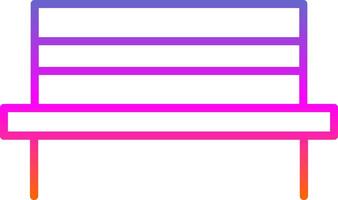 Bench Line Gradient Icon Design vector