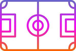 Football Field Line Gradient Icon Design vector