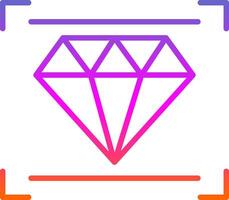 Diamond Line Gradient Icon Design vector