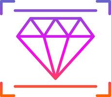 Diamond Line Gradient Icon Design vector