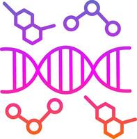 DNA Line Gradient Icon Design vector