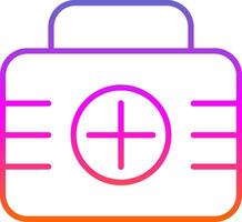 First Aid Line Gradient Icon Design vector