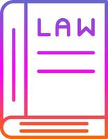 Law Book Line Gradient Icon Design vector