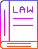 Law Book Line Gradient Icon Design vector