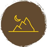Mountain Line Gradient Icon Design vector