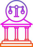 Court Line Gradient Icon Design vector