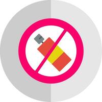 No Aerosol Flat Scale Icon Design vector