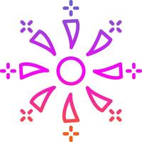 Firework Line Gradient Icon Design vector