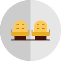 Seats Flat Scale Icon Design vector