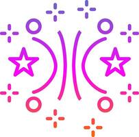 Firework Line Gradient Icon Design vector