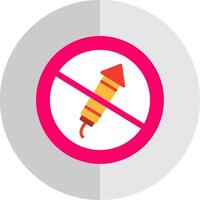 No Firework Flat Scale Icon Design vector