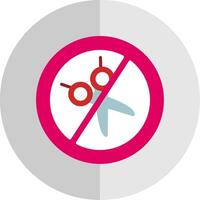 No Scissors Flat Scale Icon Design vector