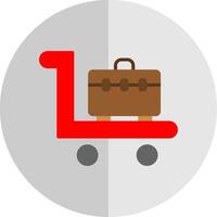 Trolley Flat Scale Icon Design vector