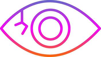 Eyeball Line Gradient Icon Design vector