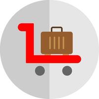 Trolley Flat Scale Icon Design vector