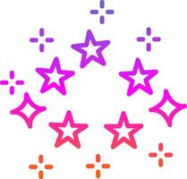 Stars Line Gradient Icon Design vector