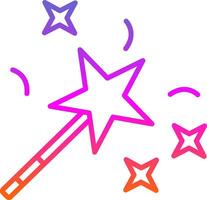 Magic Wand Line Gradient Icon Design vector