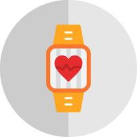Heart Rate Monitor Flat Scale Icon Design vector