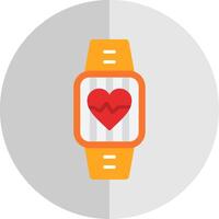 Heart Rate Monitor Flat Scale Icon Design vector