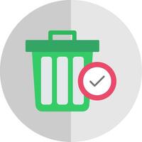 Trash Flat Scale Icon Design vector