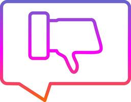 Dissatisfied Line Gradient Icon Design vector