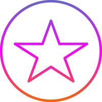 Star Line Gradient Icon Design vector