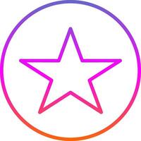 Star Line Gradient Icon Design vector