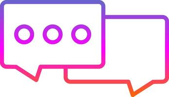 Speech Bubble Line Gradient Icon Design vector